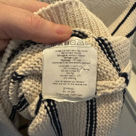 Sézane cotton stripe cotton sweater - Picture 6 of 7